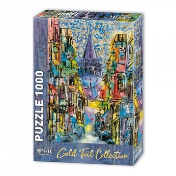 Star 1000 Parça Galata Kulesi Puzzle Altın Varaklı Puzzle