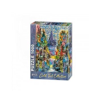 Star 1000 Parça Galata Kulesi Puzzle Altın Varaklı Puzzle