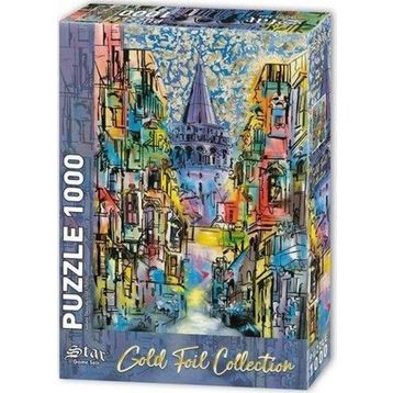 Star 1000 Parça Galata Kulesi Puzzle Altın Varaklı Puzzle