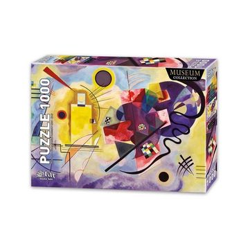 Star 1000 Parça Sarı Kırmızı Mavi İllüstrasyon Puzzle