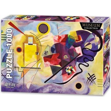 Star 1000 Parça Sarı Kırmızı Mavi İllüstrasyon Puzzle