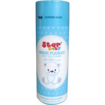 Star Baby 8690267502267 Mavi 100 gr Erkek Bebek Pudrası