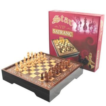 Star Ceviz Çekmeceli Büyük Satranç Takımı
