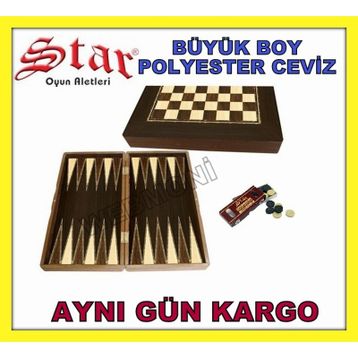 Star Polyester Ceviz Büyük Boy Tavla