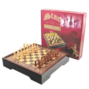 Star Vip Ceviz Büyük Boy Satranç