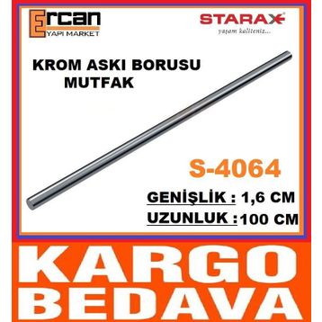 Starax 4064 100 cm Krom Mutfak Askı Borusu