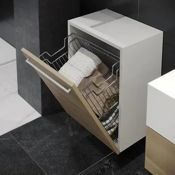 Starax 60 cm Krom Modül Askılı Çamaşır Sepeti