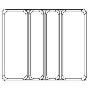 Starax 64x49 cm Gri Plastik 70 cm 5 Gözlü Modül Kepçelik