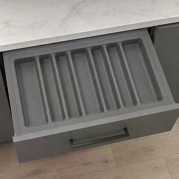 Starax 84x49 cm Gri Plastik 90 cm 7 Gözlü Modül Kepçelik