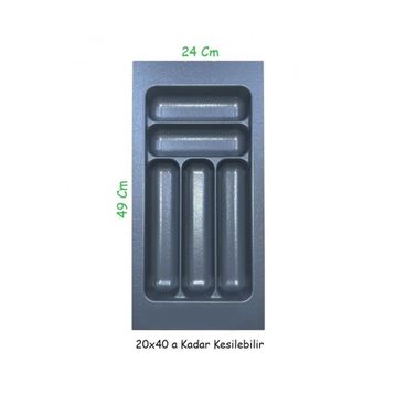 Starax S-2281-G Gri Plastik Kaşıklık