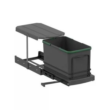 Starax S-2573-A Teleskopik Raylı Plastik 16 lt Antrasit Çöp Kovası