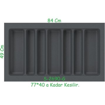 Starax S-2690-G 84x49 cm Gri Kepçelik