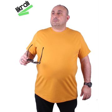 Starbattal 11160 Hardal Büyük Beden Erkek T-shirt