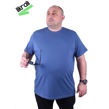 Starbattal 11160 İndigo Büyük Beden Erkek T-shirt