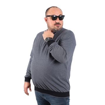 Starbattal 22729 Antrasit Büyük Beden Erkek T-shirt
