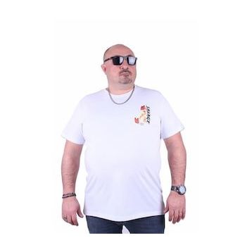 Starbattal 23101 Beyaz Büyük Beden Erkek T-shirt