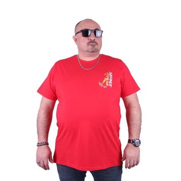 Starbattal 23101 Kırmızı Büyük Beden Erkek T-shirt