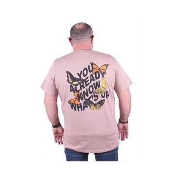 Starbattal 23107 Bej Büyük Beden Erkek T-shirt