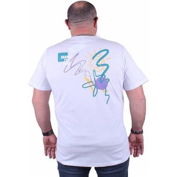 Starbattal 23108 Beyaz Büyük Beden Erkek T-shirt