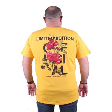 Starbattal 23111 Sarı Büyük Beden Erkek T-shirt