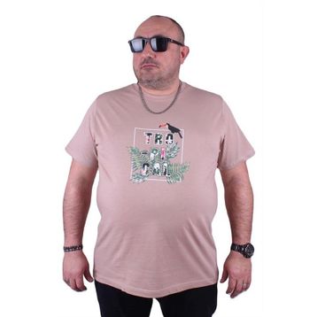 Starbattal 23114 Bej Büyük Beden Erkek T-shirt