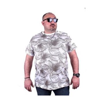 Starbattal 23115 Beyaz Büyük Beden Erkek T-shirt
