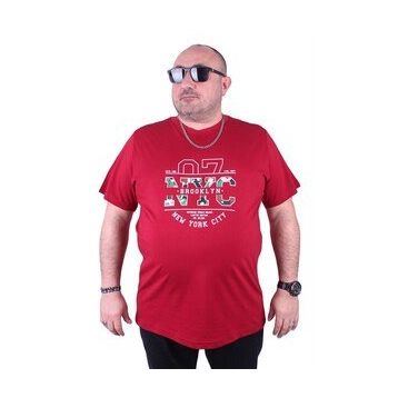 Starbattal 23115 Bordo Büyük Beden Erkek T-shirt