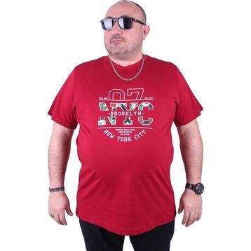 Starbattal 23115 Bordo Büyük Beden Erkek T-shirt