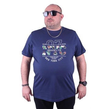 Starbattal 23115 Marin Büyük Beden Erkek T-shirt