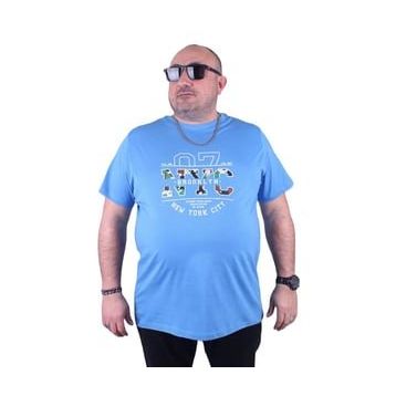 Starbattal 23115 Mavi Büyük Beden Erkek T-shirt