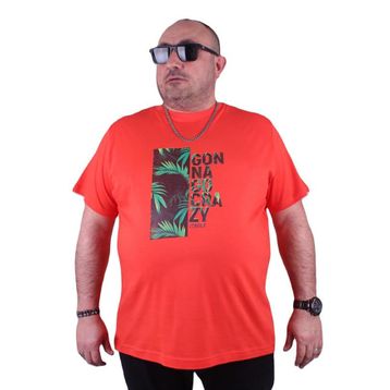Starbattal 23116 Nar Çiçeği Büyük Beden Erkek T-shirt