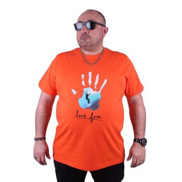 Starbattal 23117 Büyük Beden Turuncu Erkek T-shirt