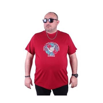 Starbattal 23119 Bordo Büyük Beden Erkek T-shirt