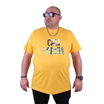 Starbattal 23120 Sarı Büyük Beden Erkek T-shirt
