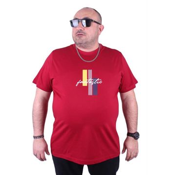 Starbattal 23121 Bordo Büyük Beden Erkek T-shirt