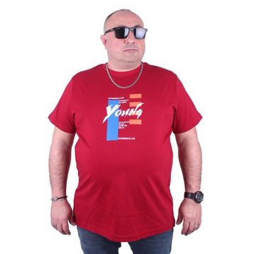 Starbattal 23124 Bordo Büyük Beden Erkek T-shirt