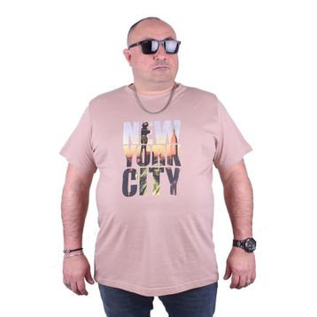 Starbattal 23125 Bej Büyük Beden Erkek T-shirt