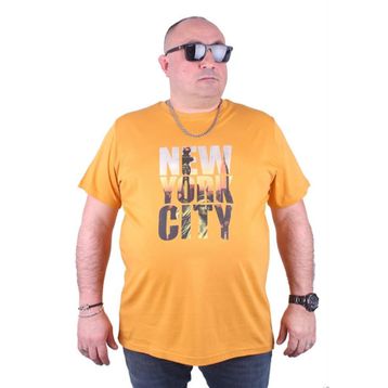 Starbattal 23125 Hardal Büyük Beden Erkek T-shirt
