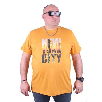 Starbattal 23125 Hardal Büyük Beden Erkek T-shirt