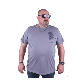 Starbattal 23128 Gri Büyük Beden Erkek T-shirt