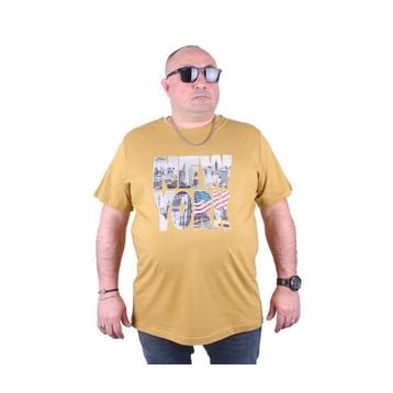 Starbattal 23129 Hardal Büyük Beden Erkek T-shirt