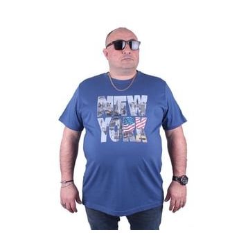 Starbattal 23129 İndigo Büyük Beden Erkek T-shirt