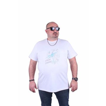 Starbattal 23132 Beyaz Büyük Beden Erkek T-shirt
