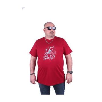 Starbattal 23132 Bordo Büyük Beden Erkek T-shirt