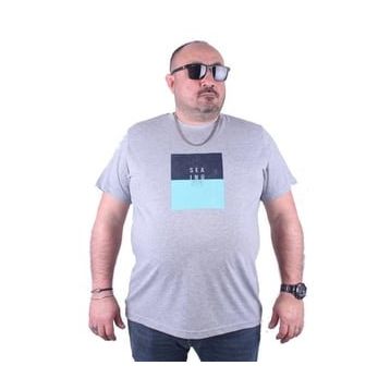 Starbattal 23136 Gri Melanj Büyük Beden Erkek T-shirt