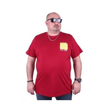 Starbattal 23137 Bordo Büyük Beden Erkek T-shirt