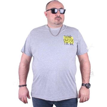 Starbattal 23137 Gri Melanj Büyük Beden Erkek T-shirt