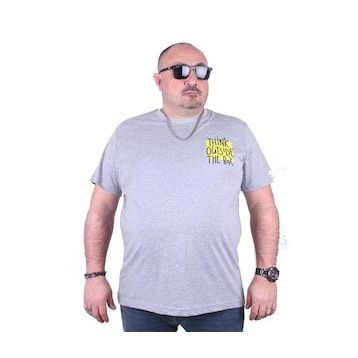 Starbattal 23137 Gri Melanj Büyük Beden Erkek T-shirt