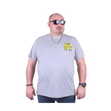 Starbattal 23137 Gri Melanj Büyük Beden Erkek T-shirt
