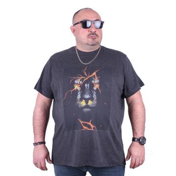 Starbattal 23138 Antrasit Melanj Büyük Beden Erkek T-shirt